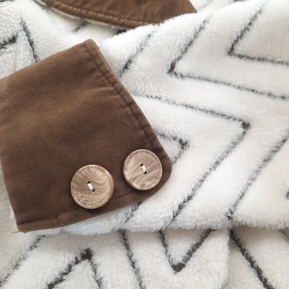 Vtg 70s vegan fur & suede double breasted jacket - Picture 6 of 13